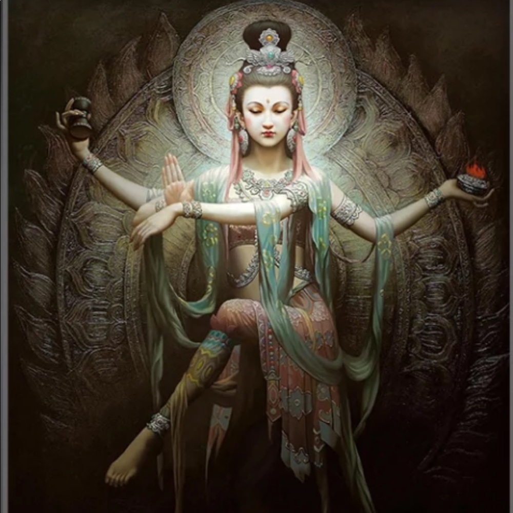 Buddha Guanyin High Quality Canvas Print
